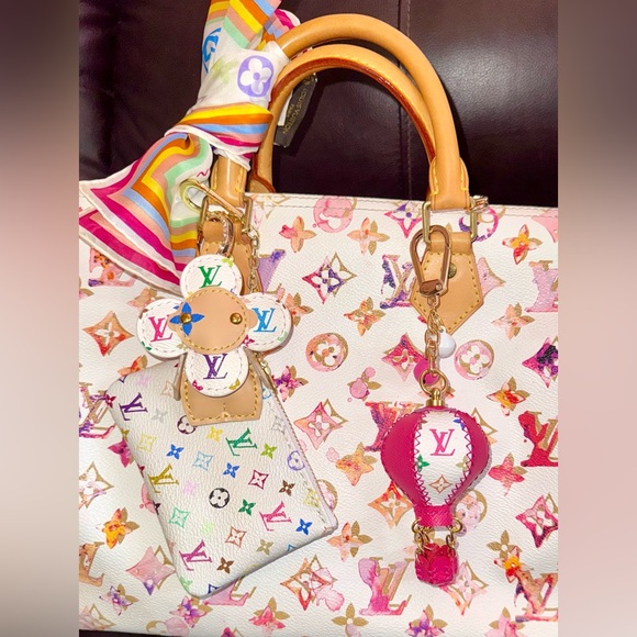 💝 Murakami Hot Air Balloon 🎈 bag charm handmade from Authentic Louis Vuitton - Picture 9 of 12
